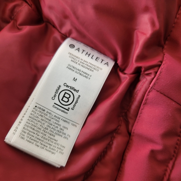 Athleta Rainout Outbound Parka M Decadent Red - Picture 5 of 16